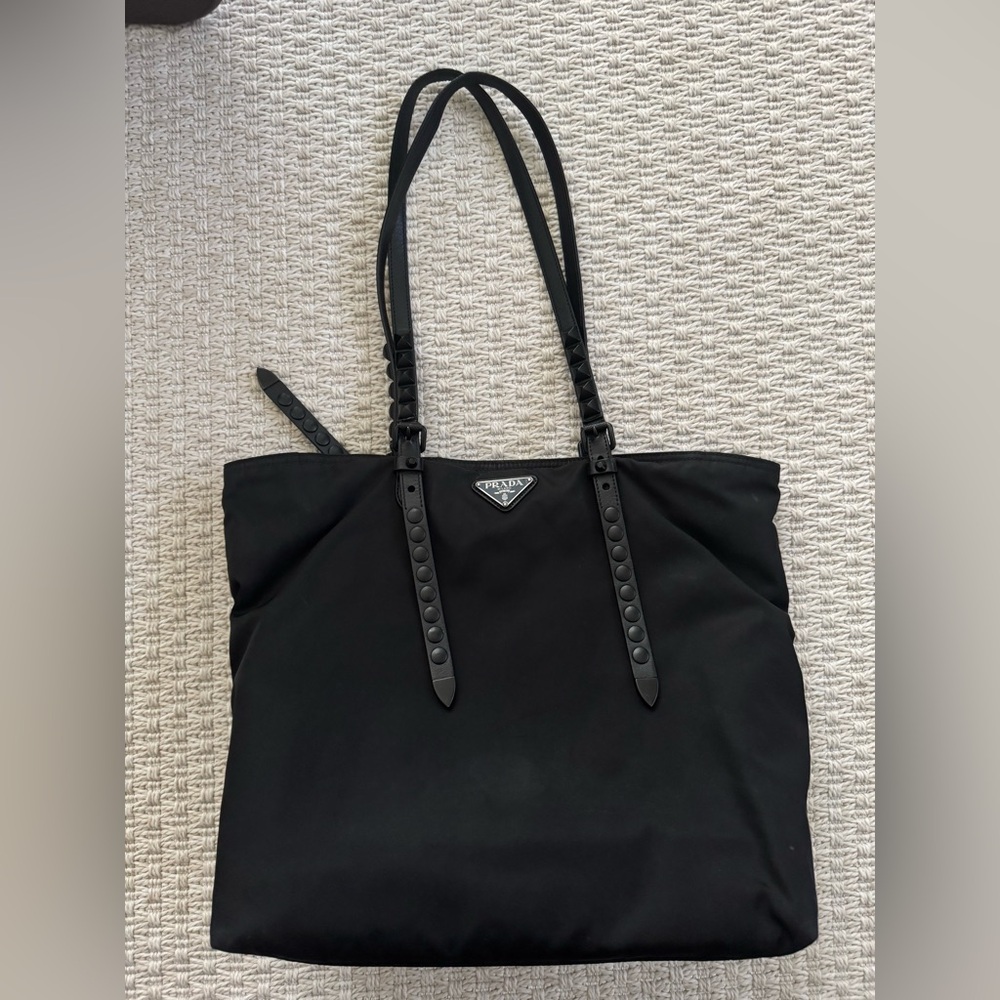 Prada Black Nylon Tote Bag
